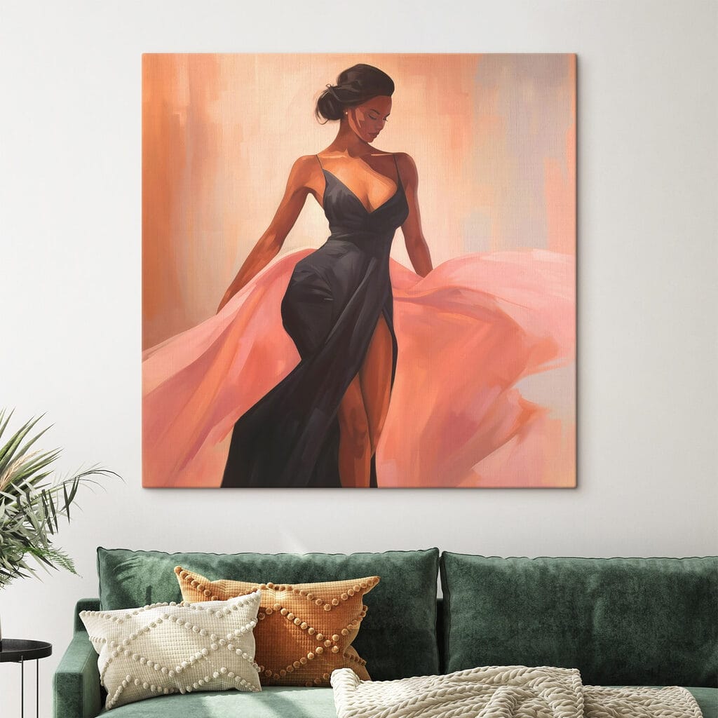 Woman in a black dress Woman in a black dress