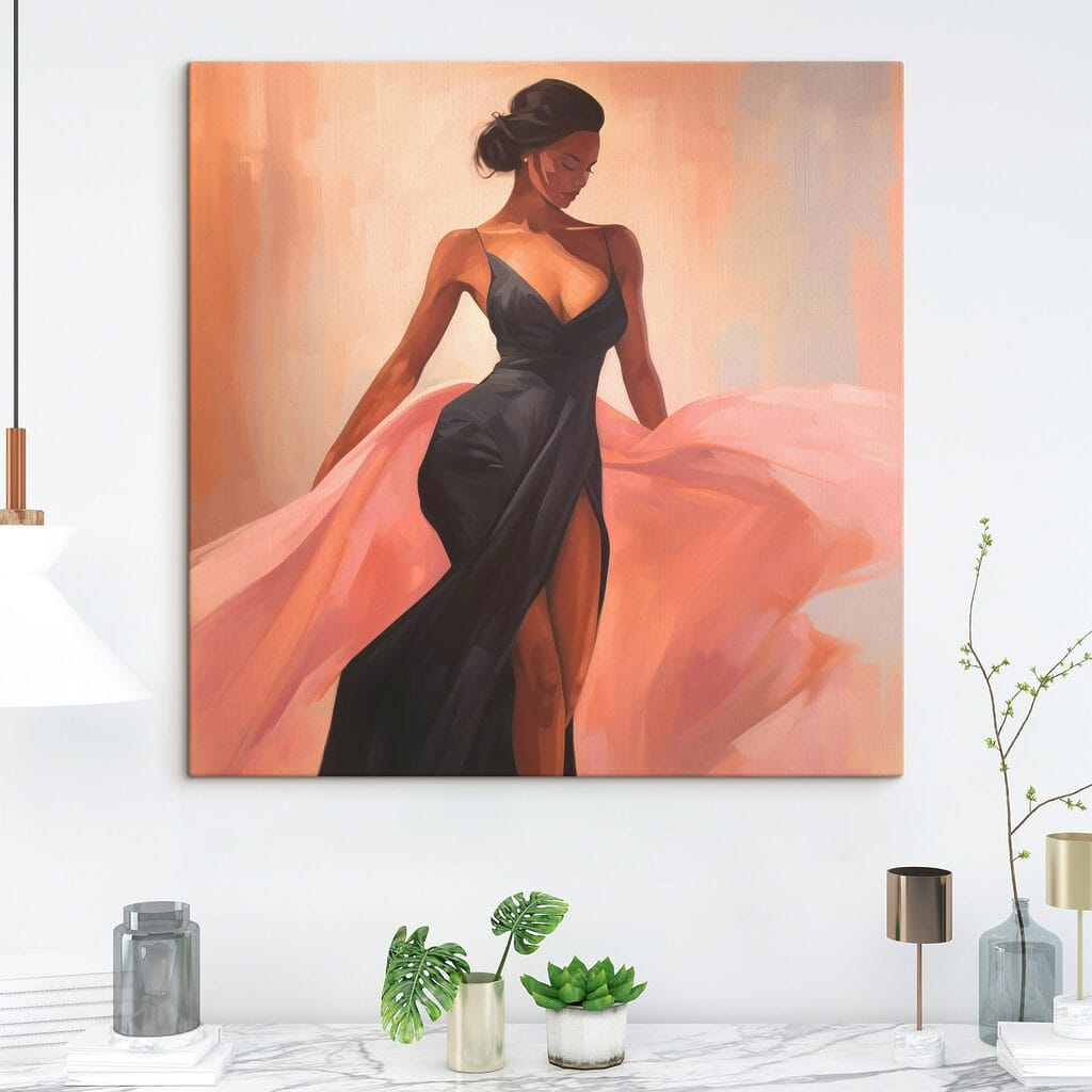 Woman in a black dress Woman in a black dress