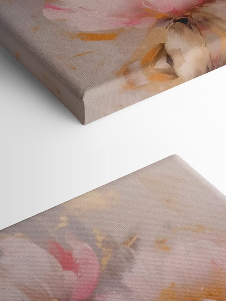 Painting of pink flowers Painting of pink flowers