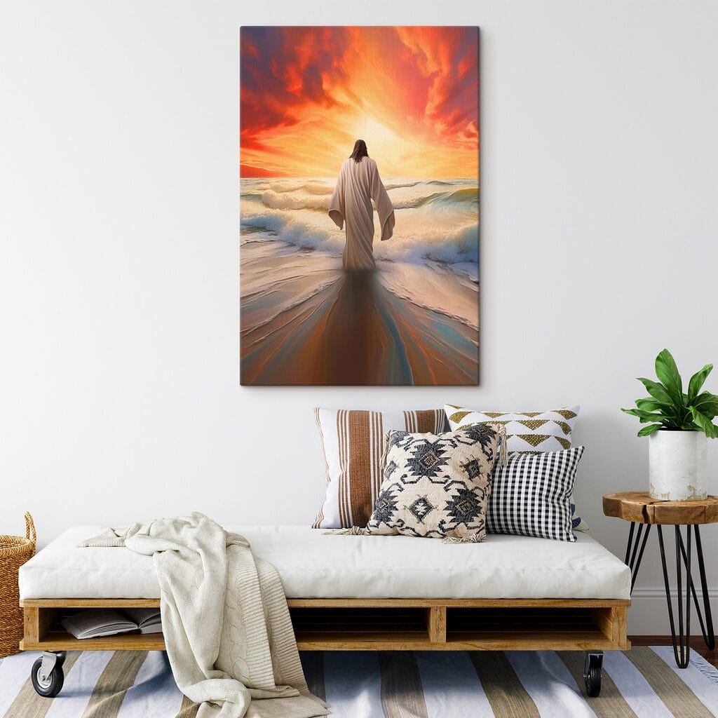 Person in a robe standing in the water Person in a robe standing in the water