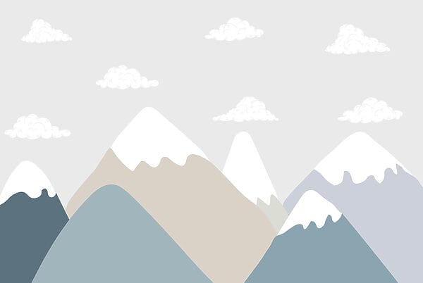Mountain range with clouds