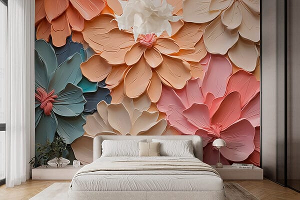 Fototapety Fototapety Skupina kvetov z papiera (Katalógové číslo: w03027)