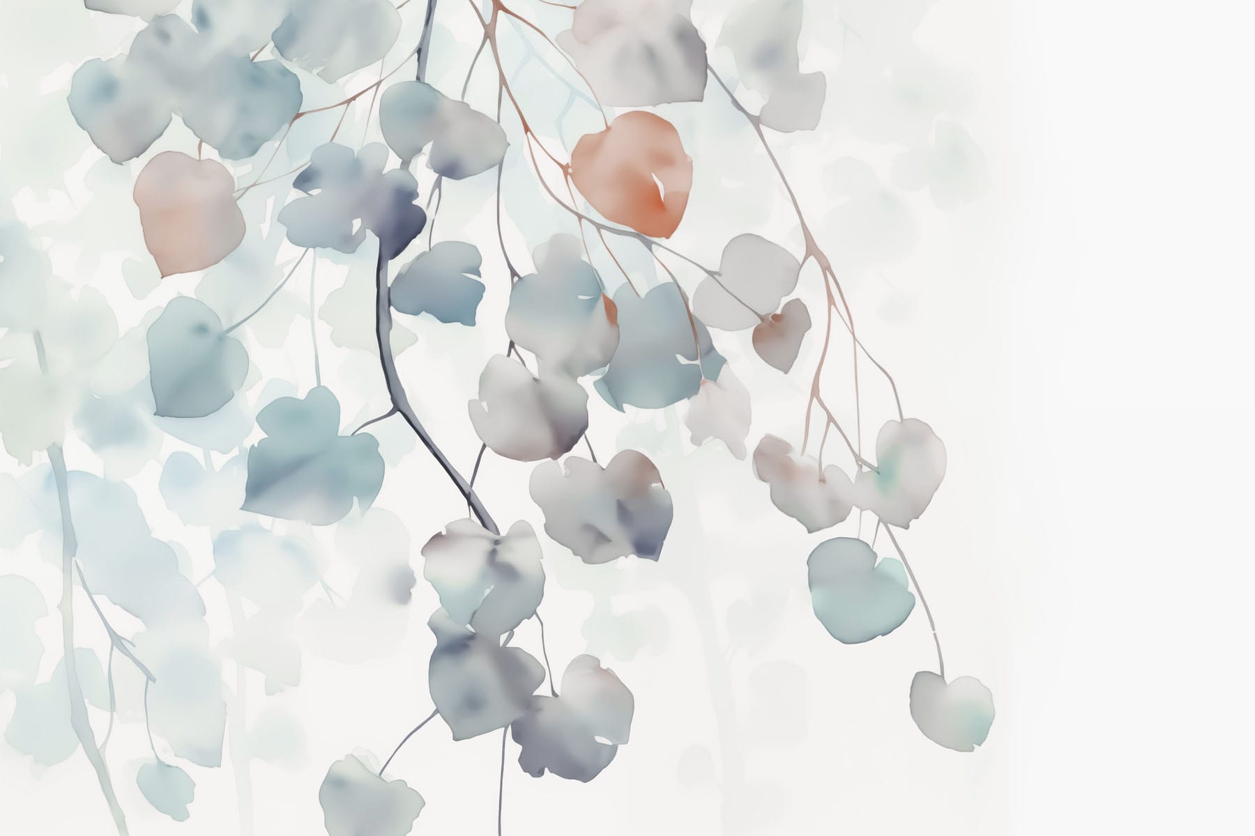 Soft leaves in gentle hues Soft leaves in gentle hues