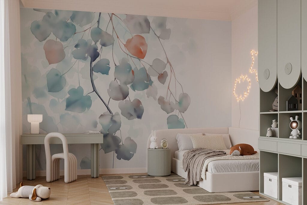 Soft leaves in gentle hues Soft leaves in gentle hues