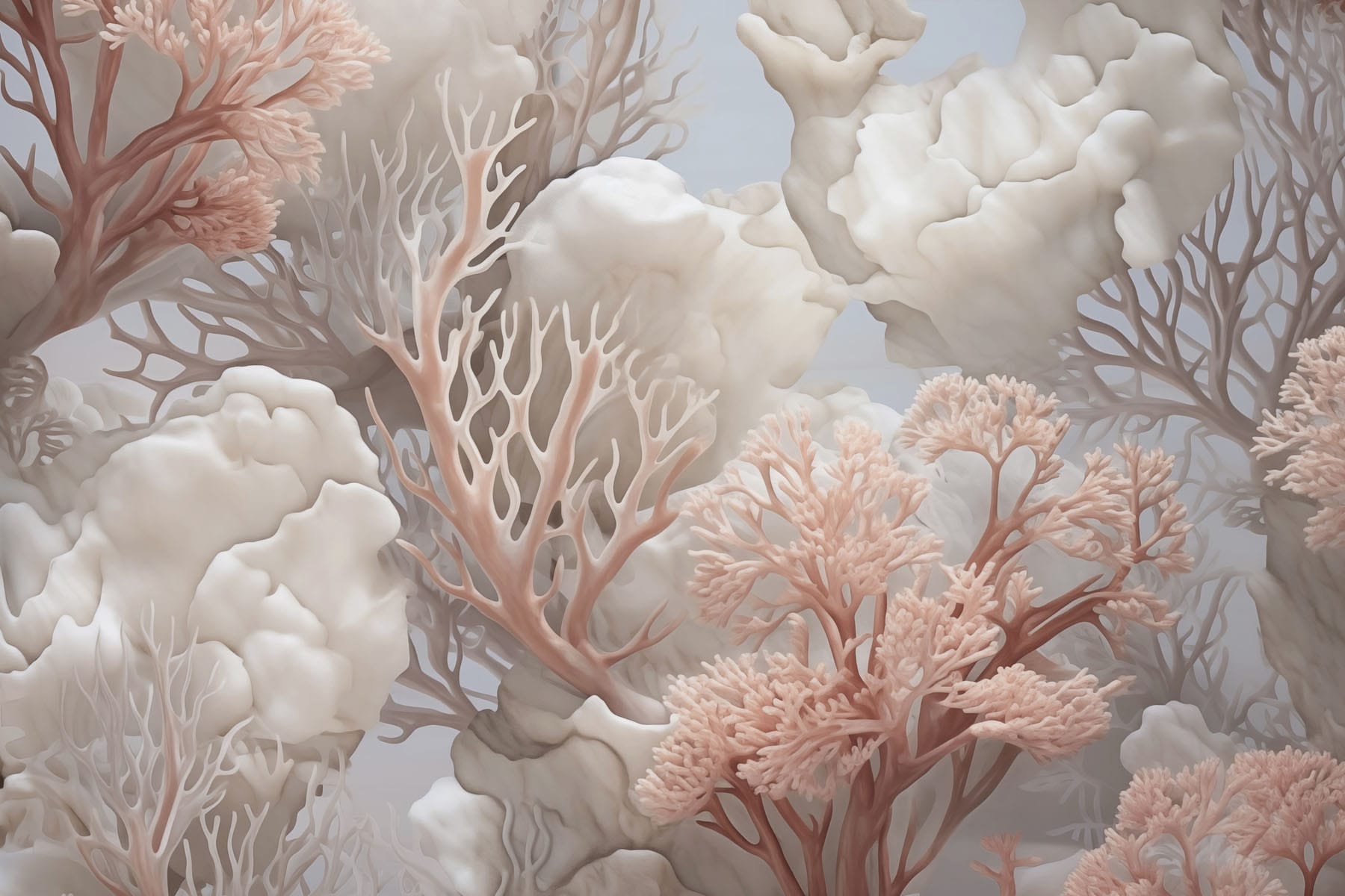 Soft coral textures in serene hues Soft coral textures in serene hues