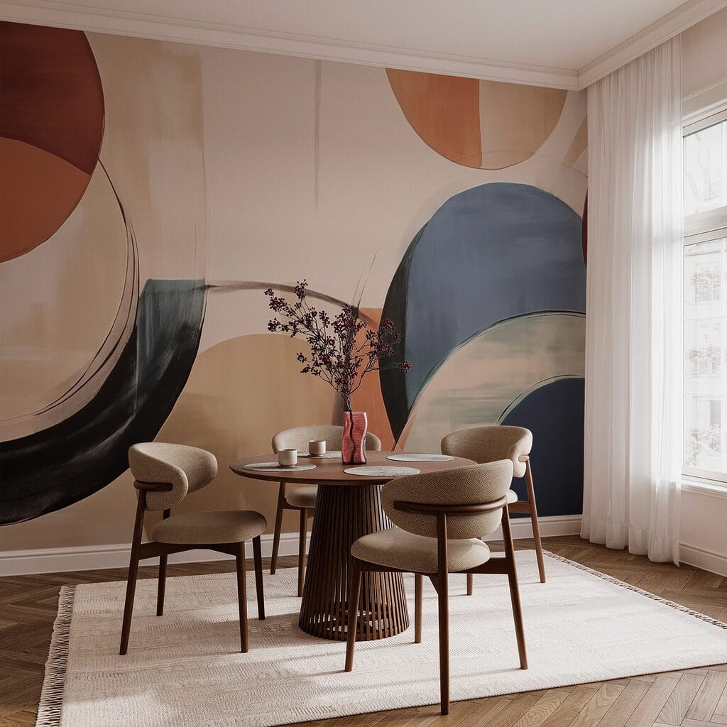 Painting of circles and lines