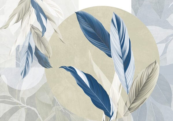 Serene leaves in calming hues Serene leaves in calming hues