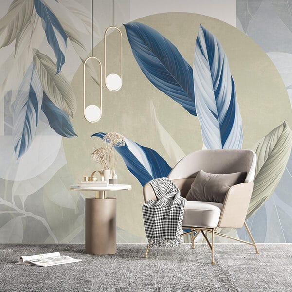 Serene leaves in calming hues Serene leaves in calming hues