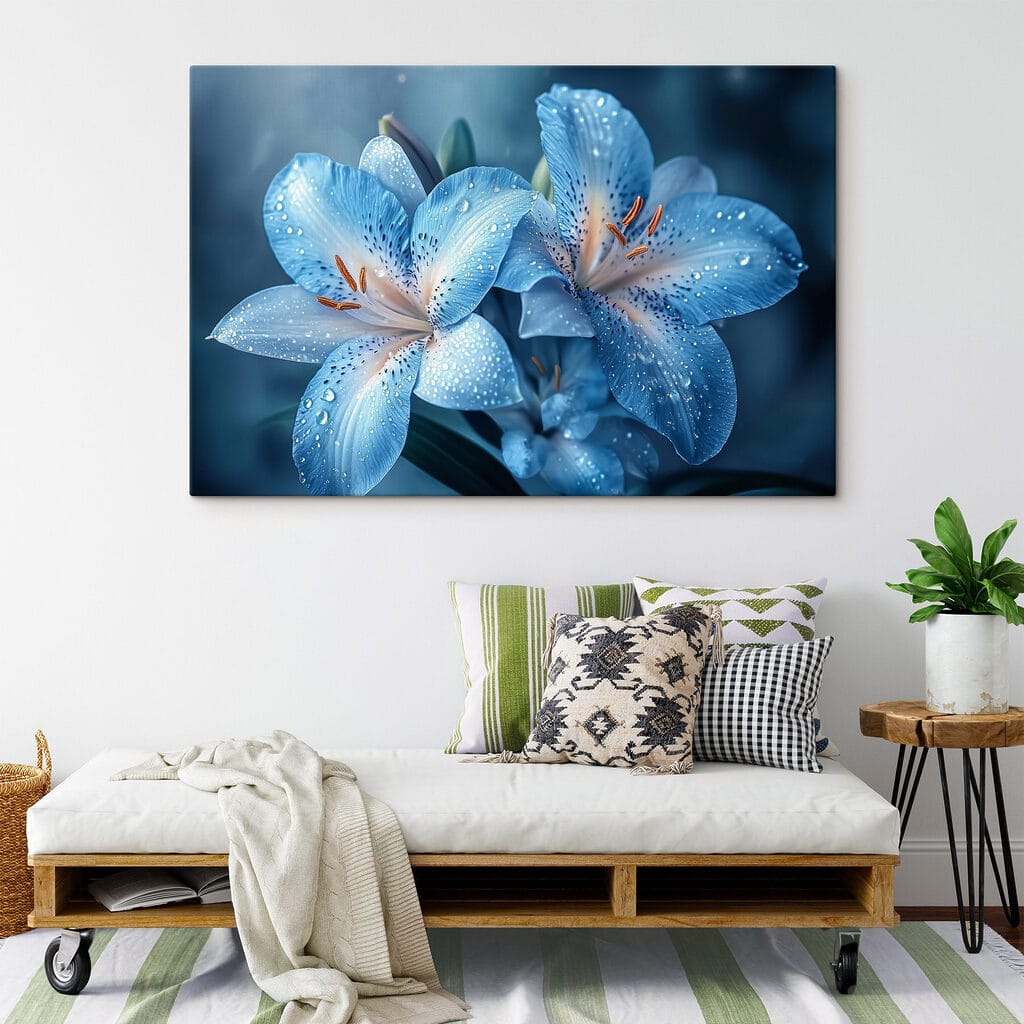 Delicate petals kissed by rain