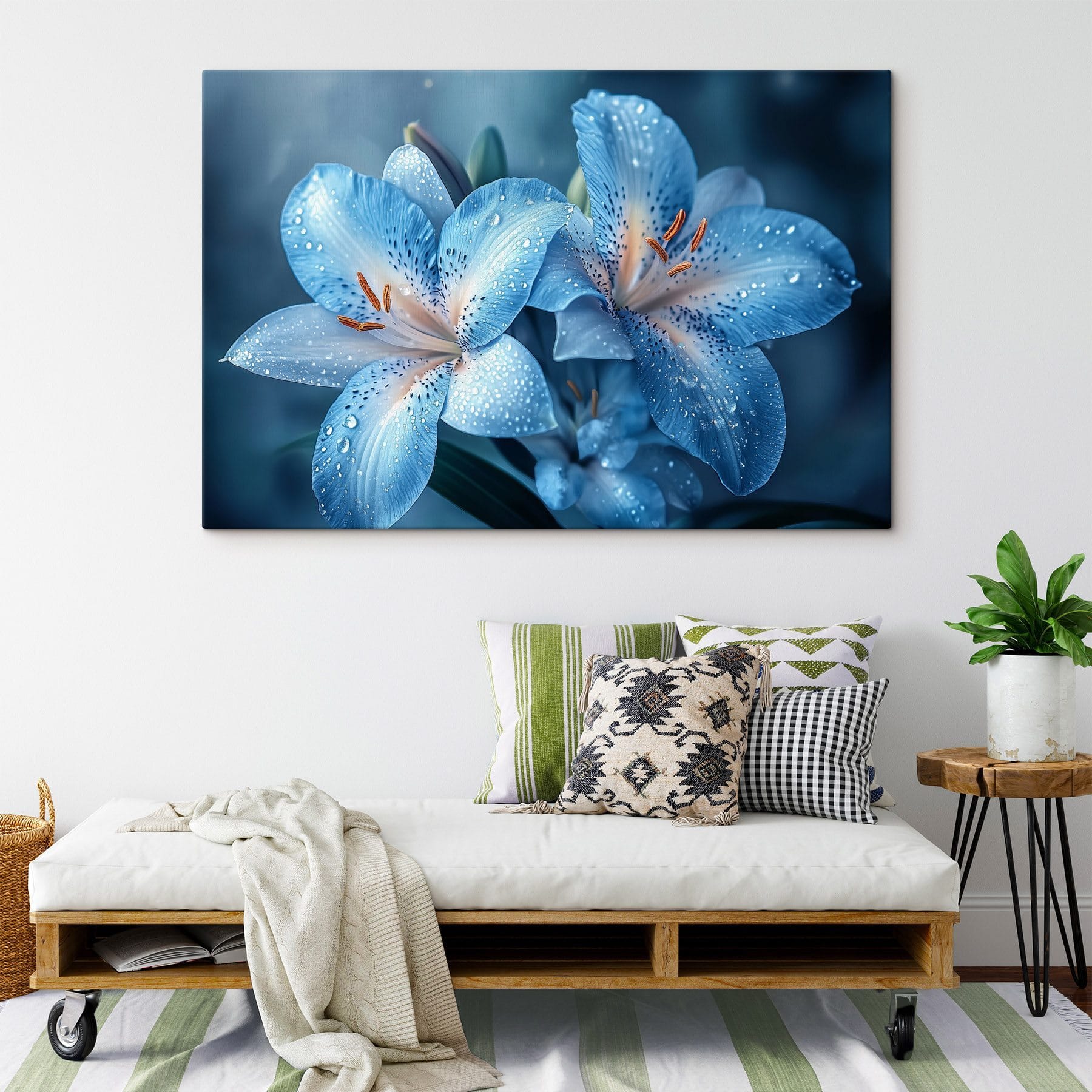 Delicate petals kissed by rain