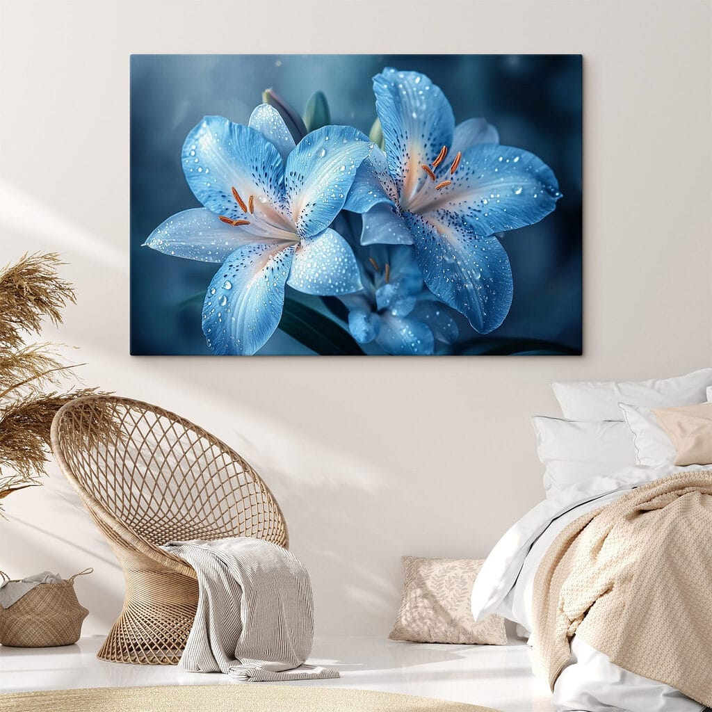 Delicate petals kissed by rain