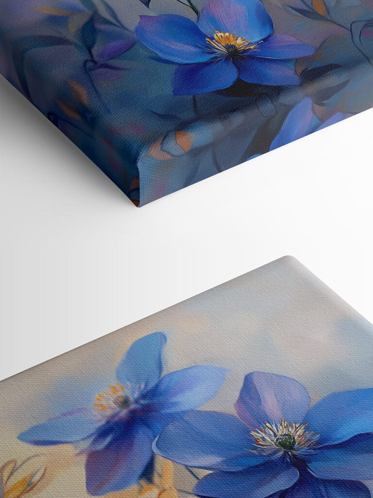 Group of blue flowers