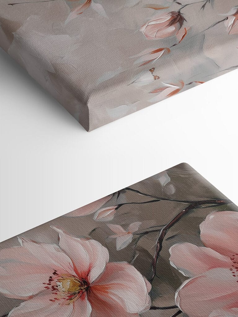 Painting of pink flowers Painting of pink flowers