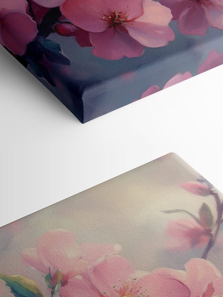 Delicate blossoms in soft pastel tones