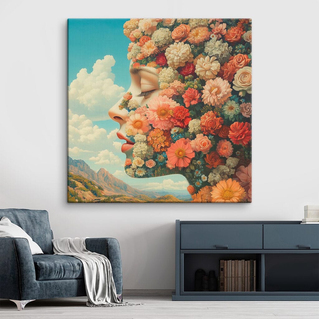 Woman with flowers in her hair