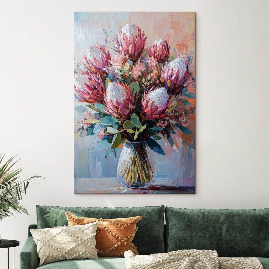 Painting of a bouquet of flowers