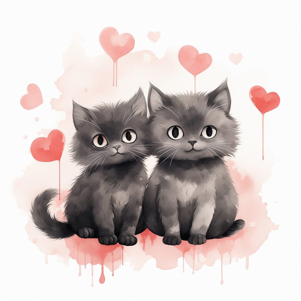 Two cats sitting next to each other Two cats sitting next to each other