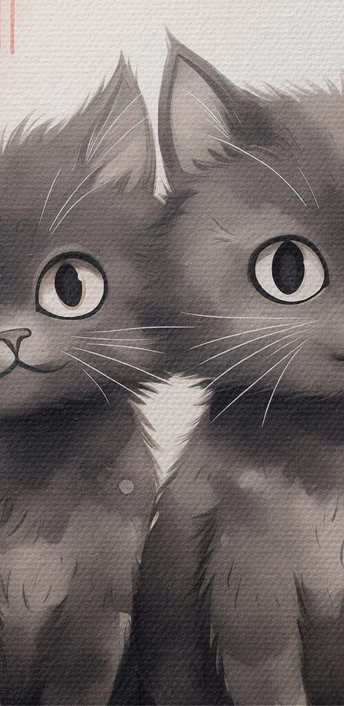 Two cats sitting next to each other Two cats sitting next to each other