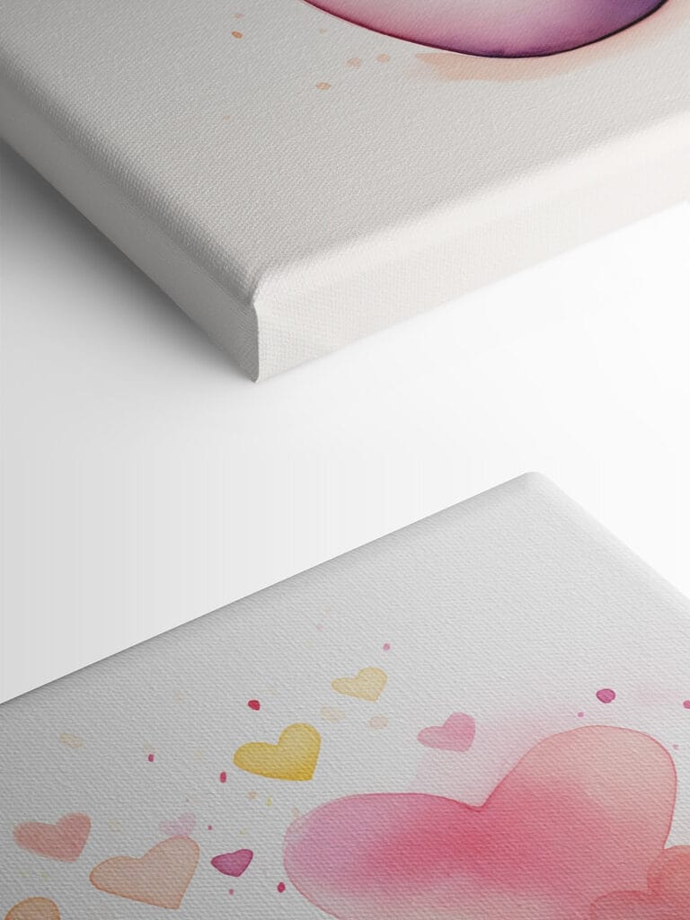 Cup of tea with hearts