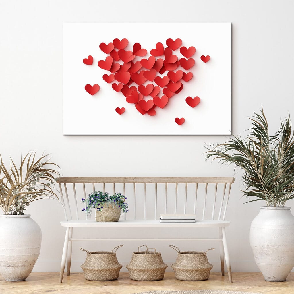 Heart shaped red paper hearts Heart shaped red paper hearts