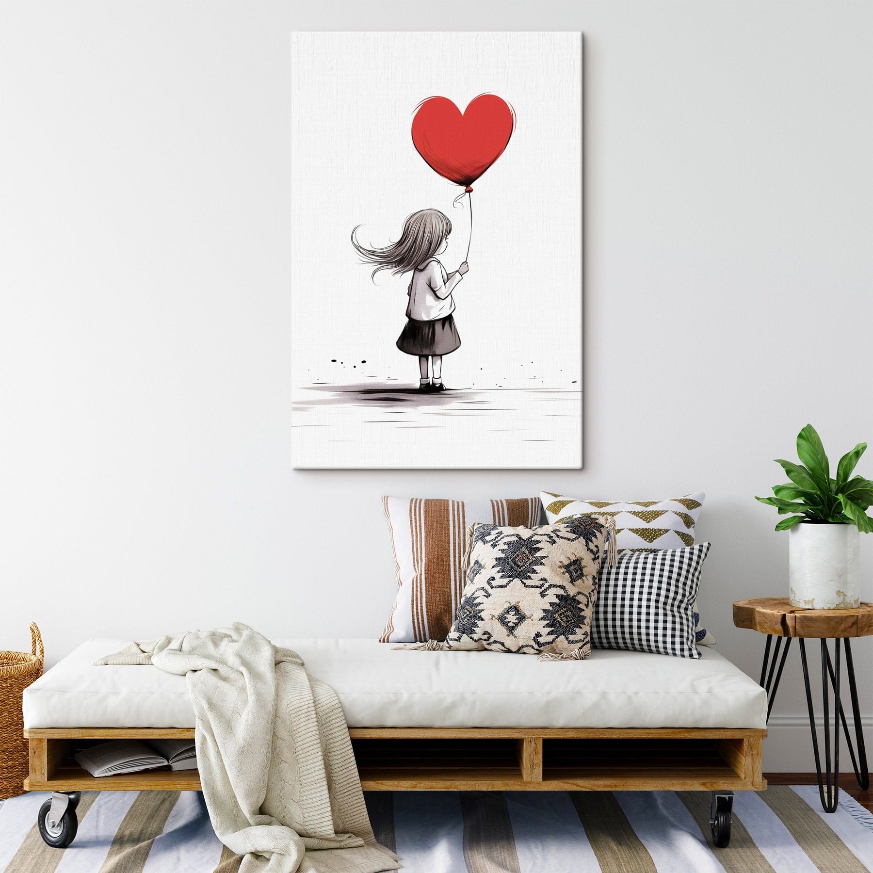 Girl holding a heart shaped balloon Girl holding a heart shaped balloon