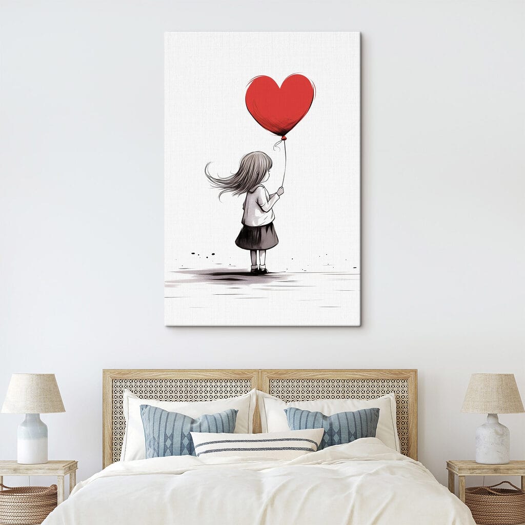 Girl holding a heart shaped balloon Girl holding a heart shaped balloon