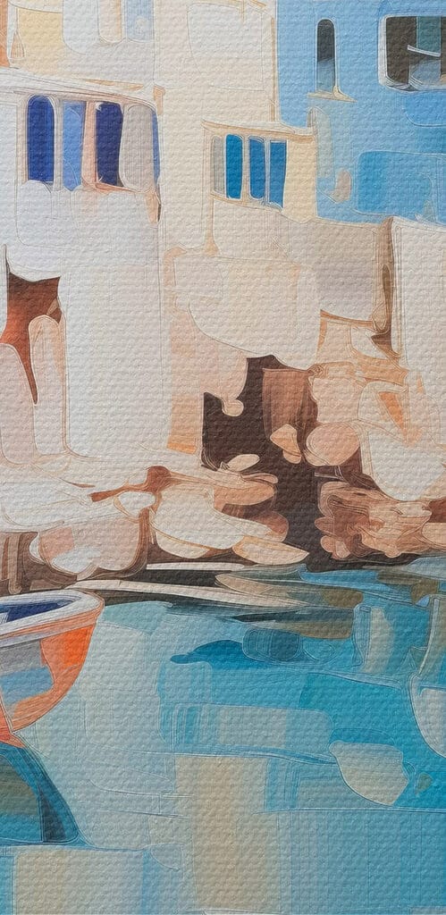 Boats on the water by a cliff