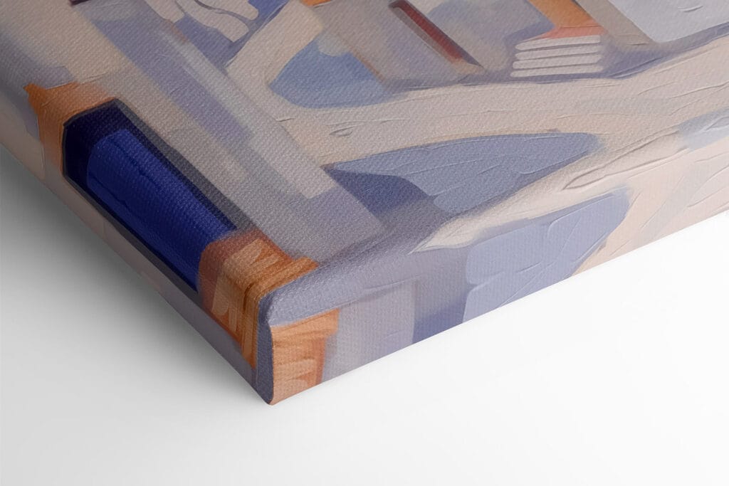 Painting of a tree in front of a building Painting of a tree in front of a building