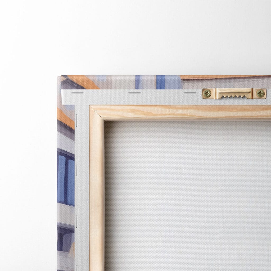 Painting of a tree in front of a building Painting of a tree in front of a building