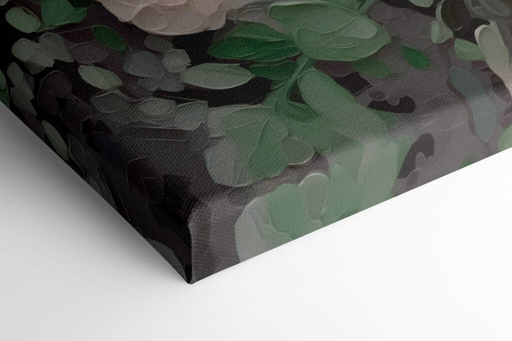 Painting of white flowers Painting of white flowers