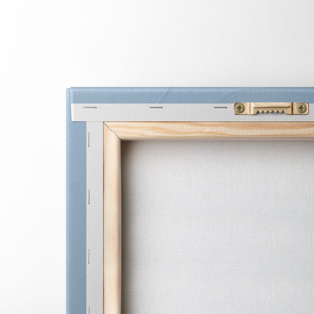 Painting of a beach and trees