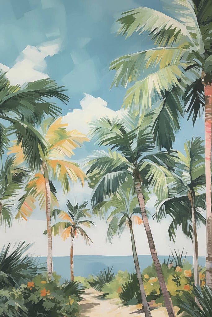 Group of palm trees Group of palm trees