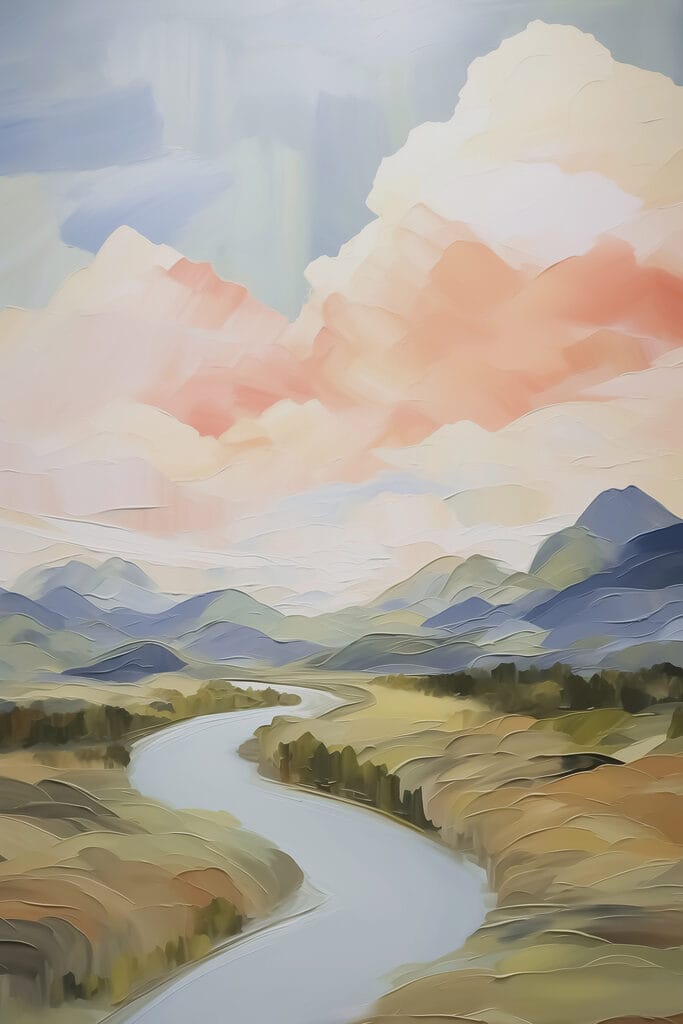 River running through a valley