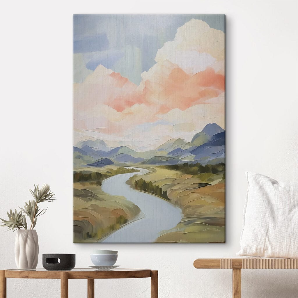 River running through a valley