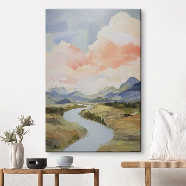 Obraz Rieka tečúca údolím (Katalógové číslo: s42844) Obraz Obraz Rieka tečúca údolím (Katalógové číslo: s42844)