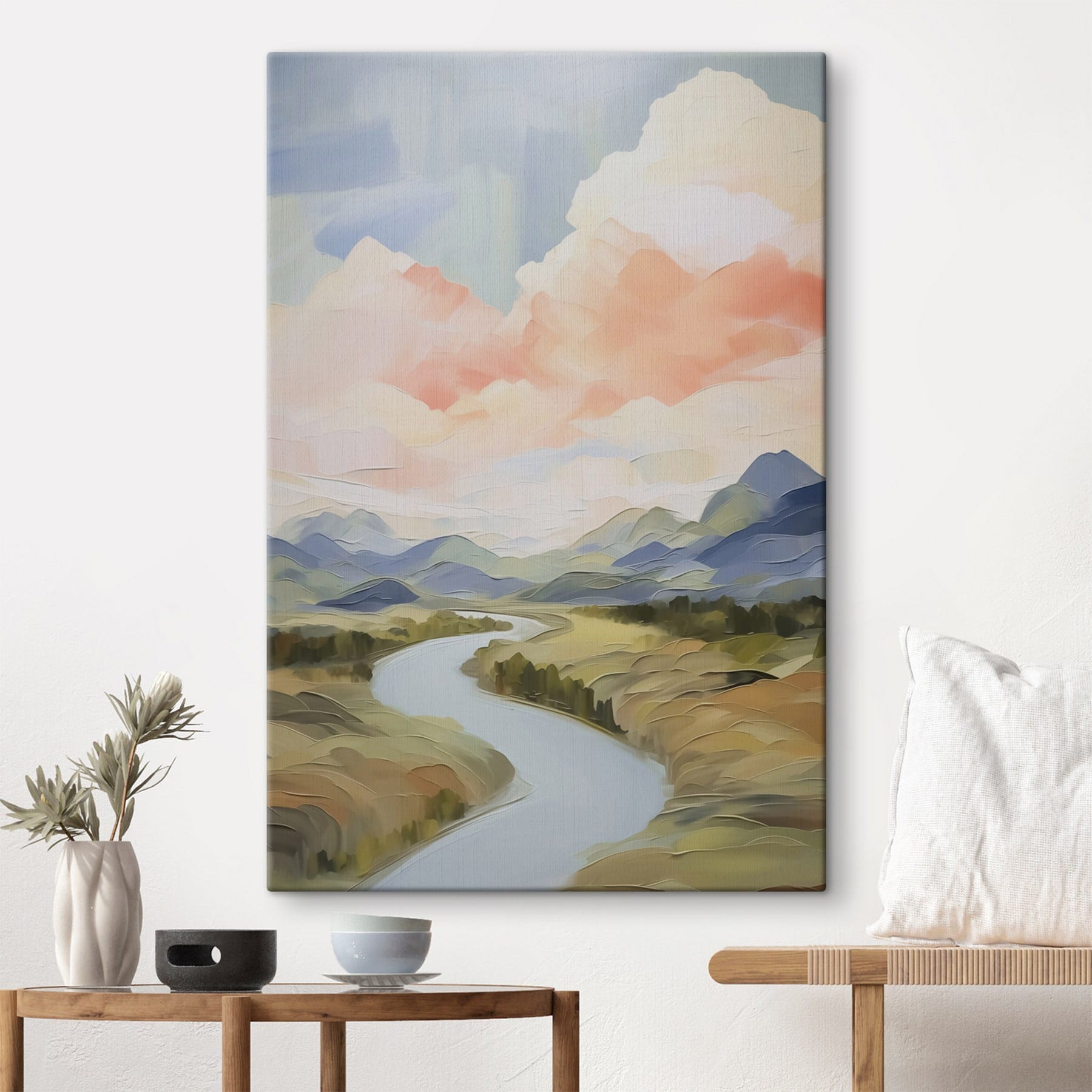 River running through a valley