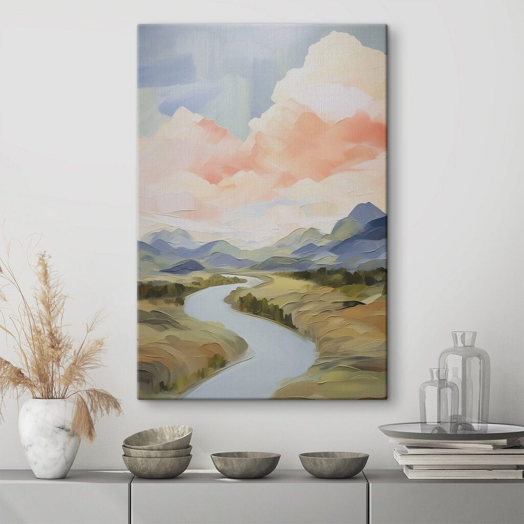 River running through a valley