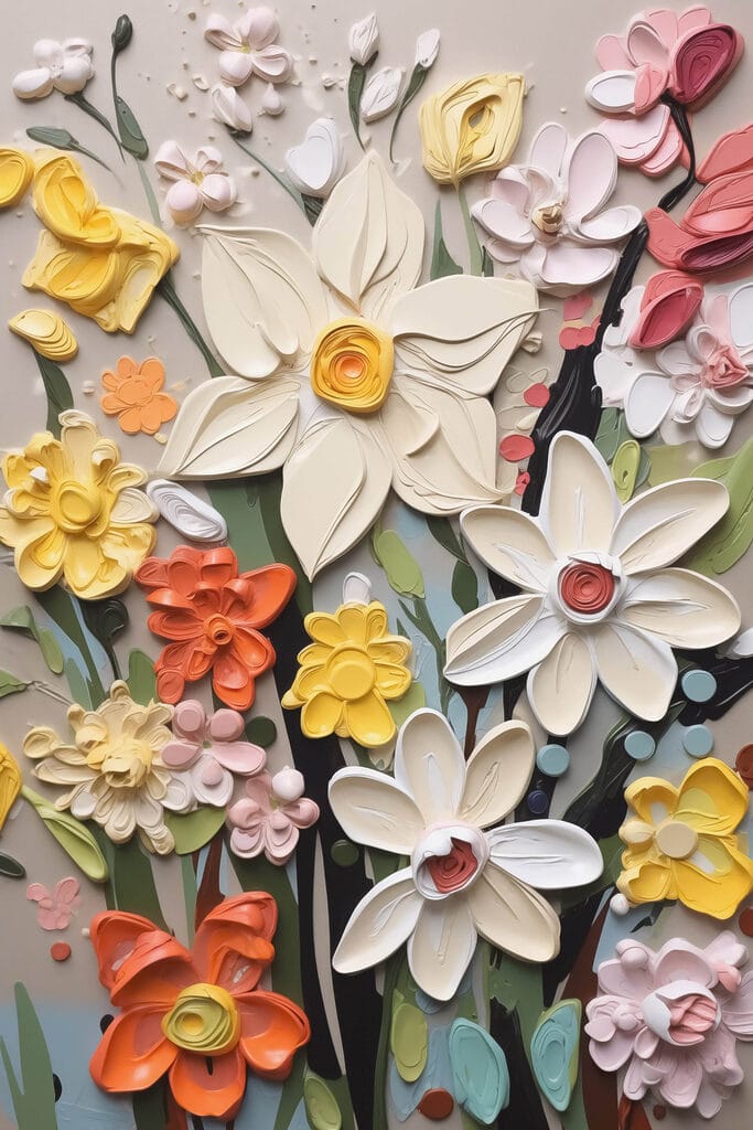 Wall art of flowers Wall art of flowers