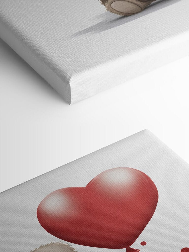 Teddy bear holding a heart shaped balloon Teddy bear holding a heart shaped balloon