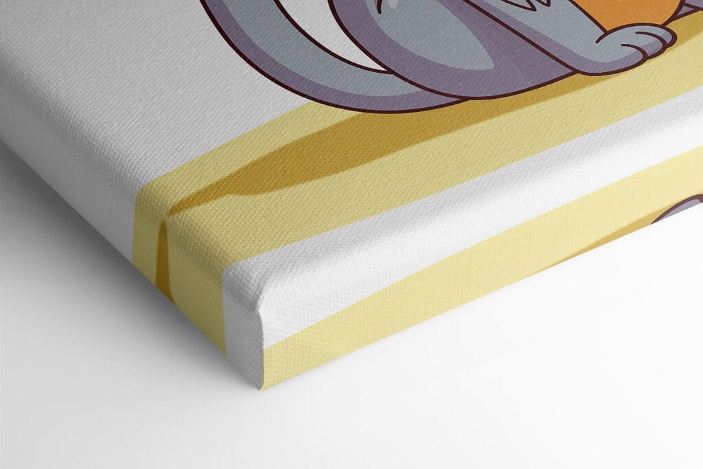 Cartoon of a cat looking at a heart Cartoon of a cat looking at a heart