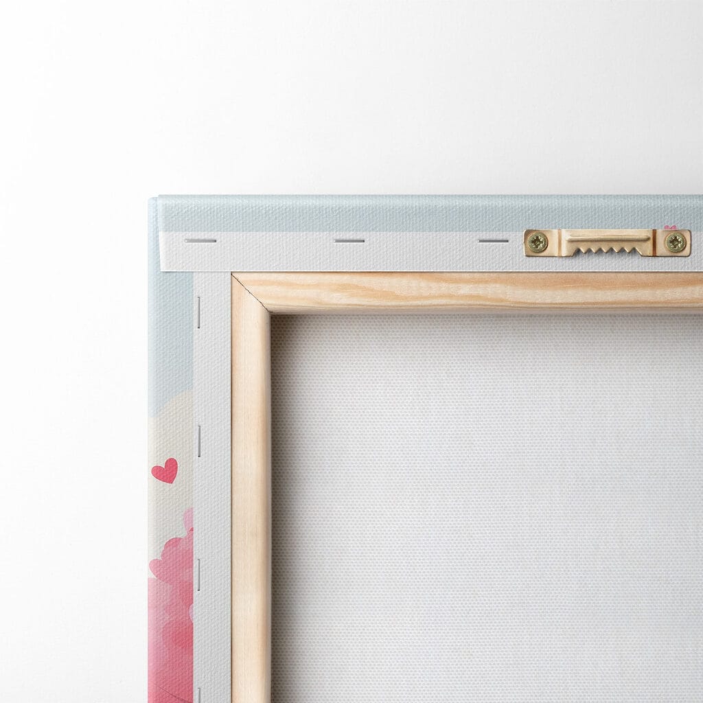 Tree with pink leaves and hearts