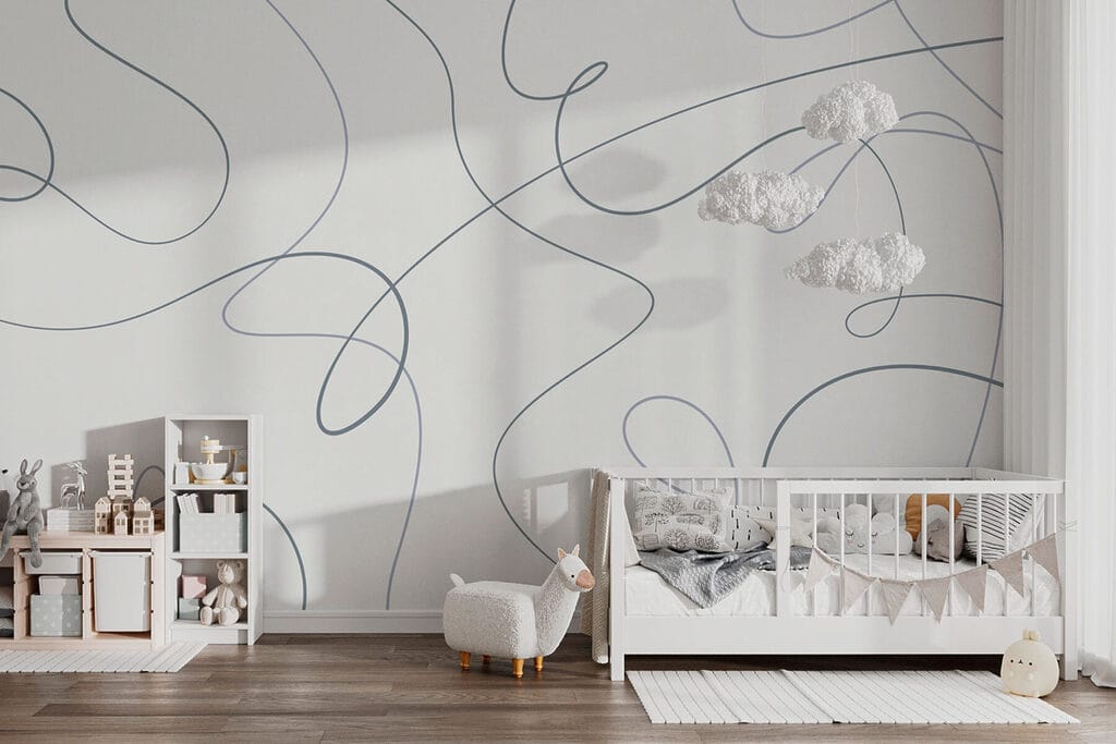 White background with blue lines White background with blue lines