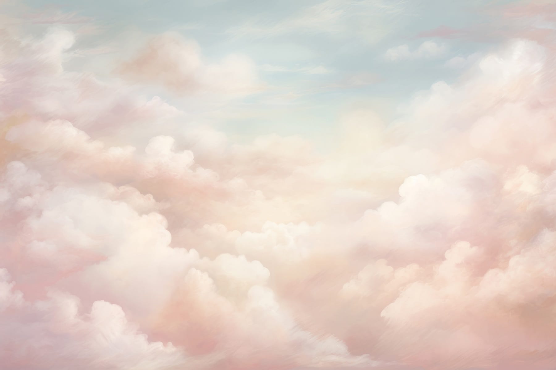 Pink and blue sky with clouds