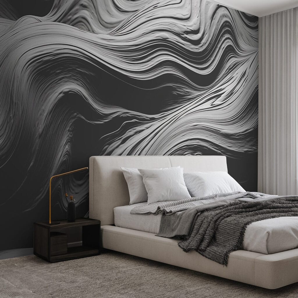 Flowing textures in monochrome tones