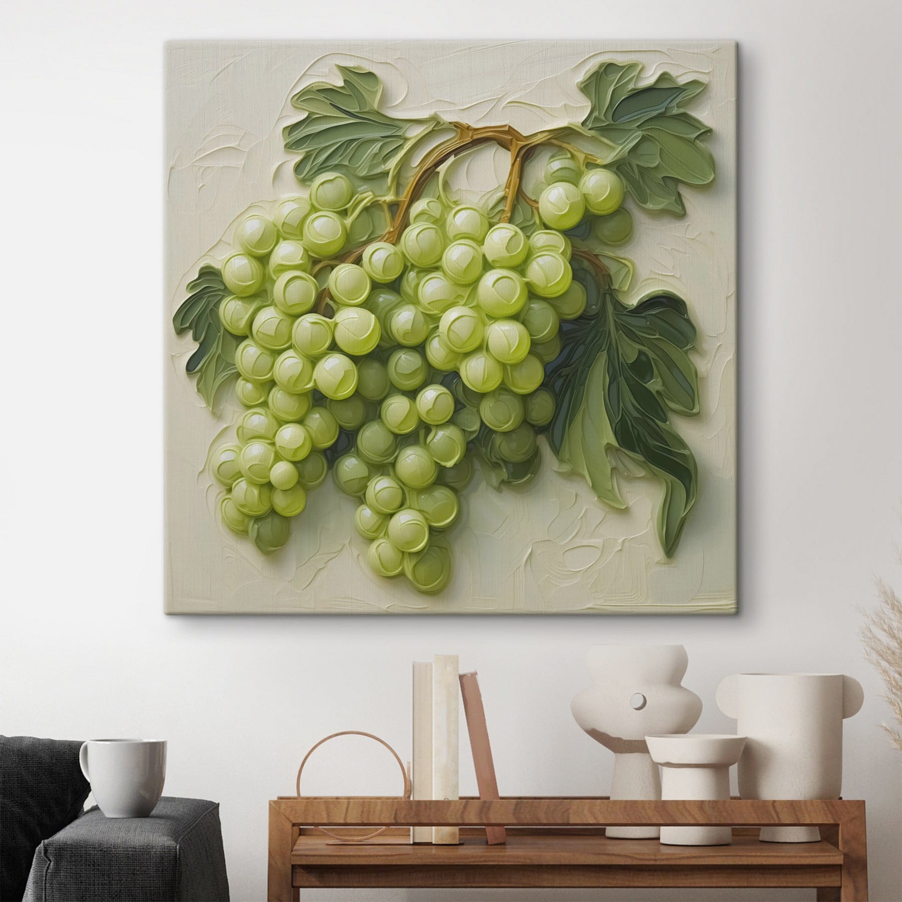 Painting of a bunch of grapes