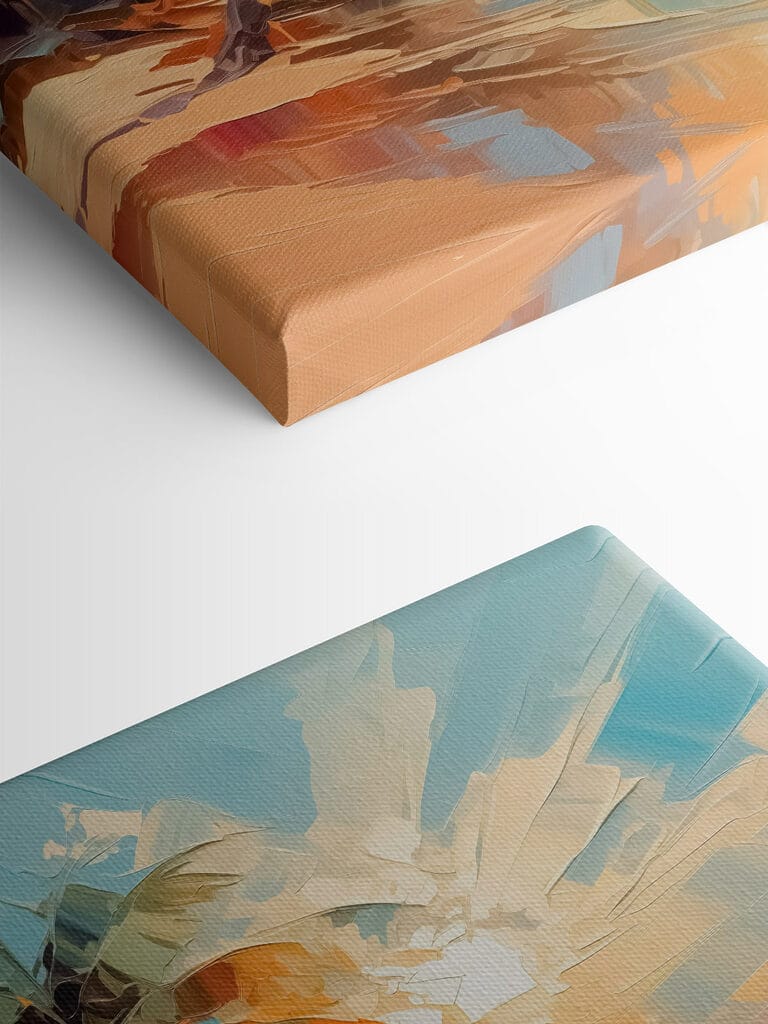 Painting of a beach with palm trees Painting of a beach with palm trees