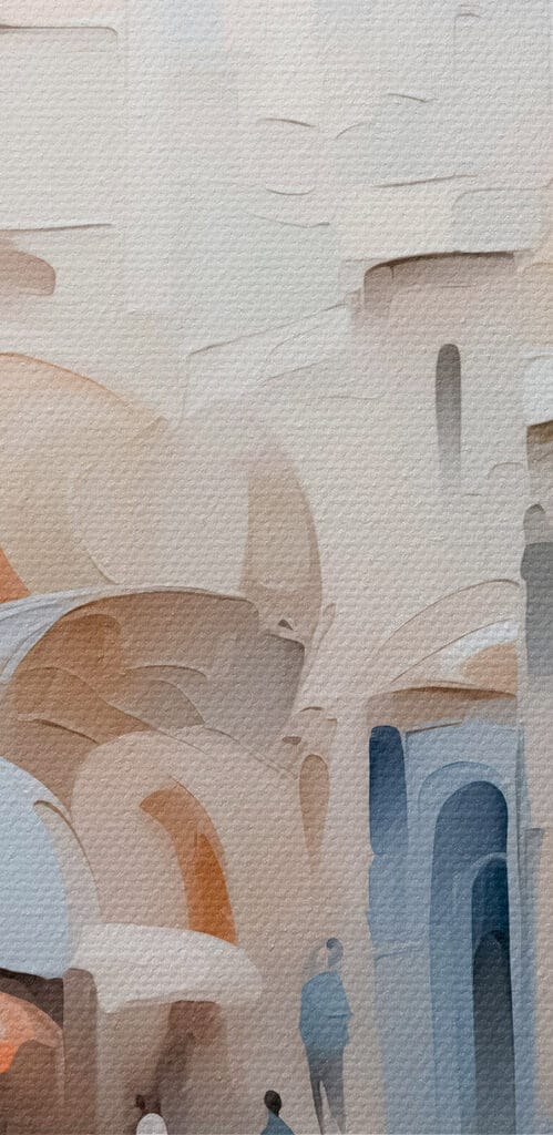 Painting of a city Painting of a city