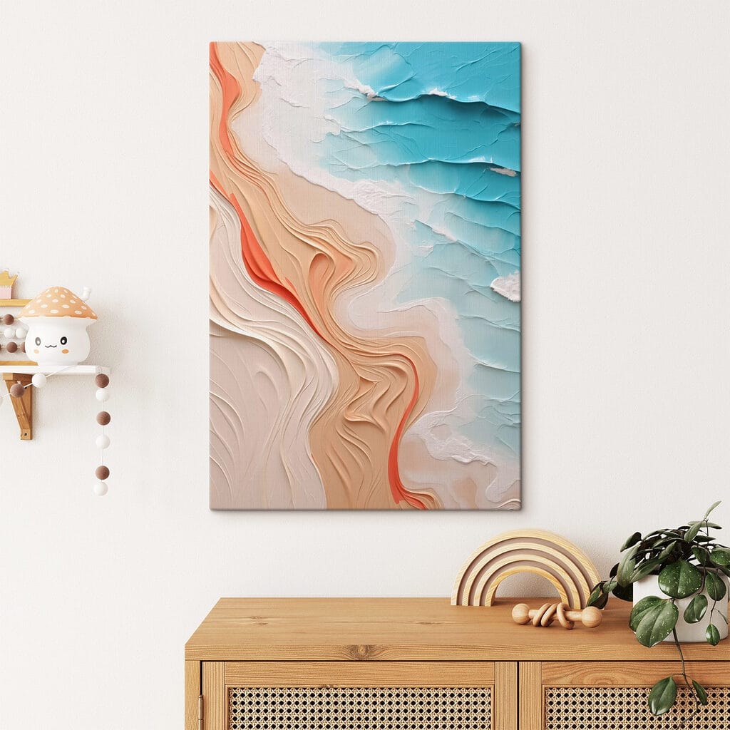 Textured waves of land and sea