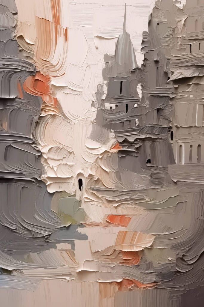 Painting of a building Painting of a building