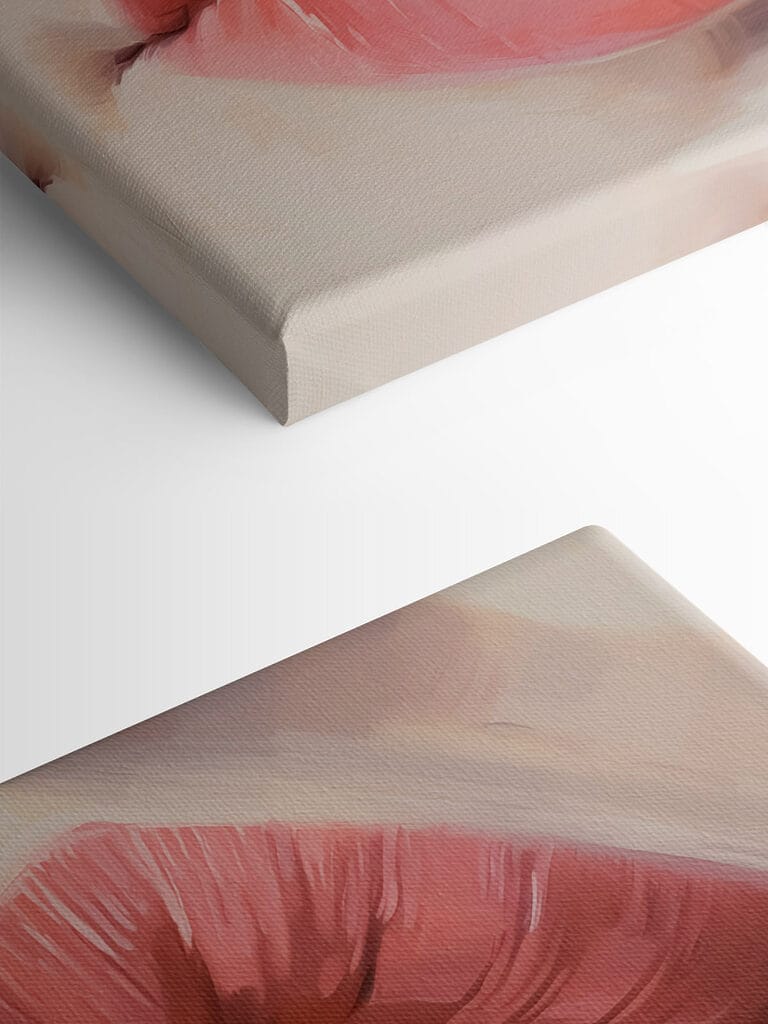 Soft, inviting lips in focus